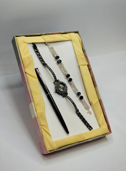 Ladies Watch With Bracelet (2 in 1)