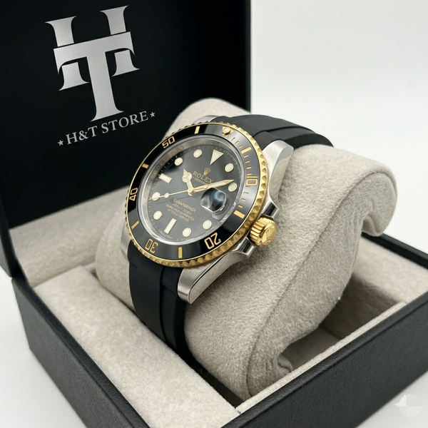Rolex-Inspired Leather Strap Watch